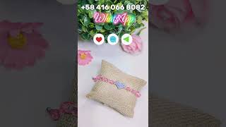 Cómo hacer un corazón tejido en macramé con Muranos hermosos hechoamano pulseras diy [upl. by Erdne]