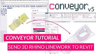 Conveyor V5 Tutorial  Send 3D Curves from Rhino to Revit [upl. by Crescen495]