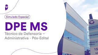 Simulado DPE MS – Técnico de Defensoria – Administrativa  PósEdital – Instituto AOCP  Correção [upl. by Werby]