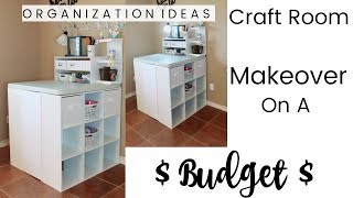 Craft Room Makeover On A Budget  ORGANIZATION IDEAS [upl. by Ruffi]