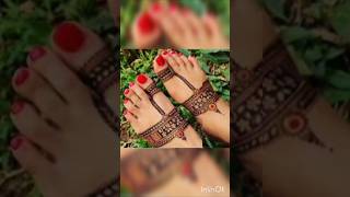 Latest 🔥Stylish mehndi design for feet 🫶🫶 shorts shortsviral mehndi trending viralshort yt [upl. by Ehtnax]