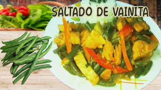 Saltado de Vainitas Con Pollo🤤Recetas de Comida Saludable y Deliciosa Receta peruana [upl. by Matias]