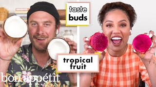 Ayesha Curry amp Brad Try 7 Kinds Of Tropical Fruit  Taste Buds  Bon Appétit [upl. by Brewster720]