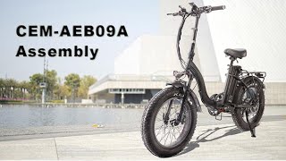 Folding electric bike unpacking assembly video 48V15Ah Liion 750W ebike—cemoto [upl. by Prader]