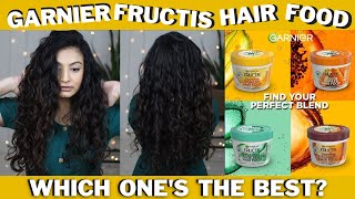 Garnier Fructis Hair Food  Which One Should You Buy  Opinion on 2b 2c 3a Wavy Curly Hair [upl. by Nerw18]