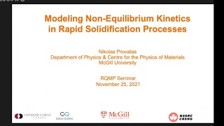 Modeling nonequilibrium kinetics in rapid solidification processes [upl. by Inge]