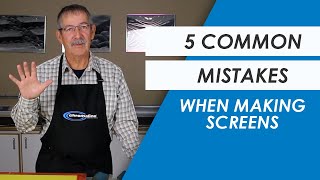 5 Screen Making Mistakes To Avoid  Chromaline Screen Print Products [upl. by Llovera]