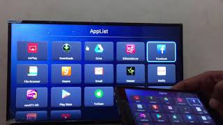 Indias Top selling Smart LEd TV NS8016 review for screen mirror with eshare server in Nacson [upl. by Ahsinam]