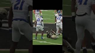 Southern Arkansass Donovan Adkins with big hit vs Harding [upl. by Htebirol665]