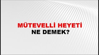 SOSYAL YARDIM BAŞVURU MÜTEVELLİ HEYETİNDE NE DEMEK [upl. by Noni]