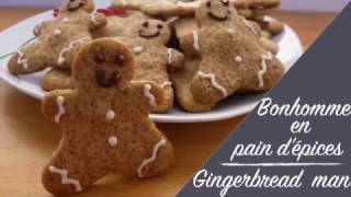 Bonhomme en pain dépices au micro ondes  Gingerbread man microwave recipe [upl. by Franky]