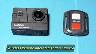 Wireless action camera operated with remote control [upl. by Nochur]