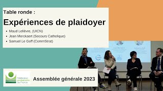 Expériences de plaidoyer table ronde  AG 2022 [upl. by Aicenek661]