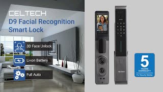 Celtech D9 3D Facial Recognition Smart Lock [upl. by Cherie]