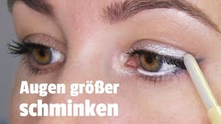 Augen größer schminken – weißer Kajal Schminktipps [upl. by Semadar]