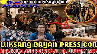 QUEZON CITY LUKSANG BAYAN PRESS CONMGA SIKAT NA PERSONALIDAD DUMATING MEDIA NAPASUGØD DIN [upl. by Aneerehs]