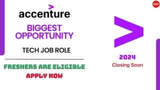 FINALLY Accenture Mega Hiring for Freshers 2024  Biggest Mass Hiring  Apply Now [upl. by Nnanerak]