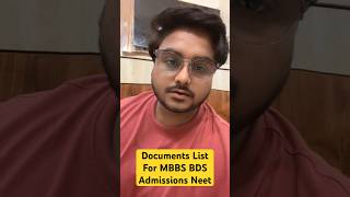 Important Documents to carry for the admissions in the allotted Medical College MCC Counselling Neet [upl. by Kan]