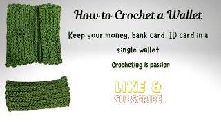 How to crochet a Wallet Crochet Purse Full Tutorial crochet wallet tutorial [upl. by Ace488]