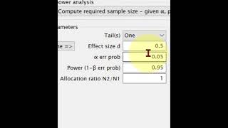 GPower  Independent t test minimum sample size [upl. by Beckie]