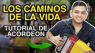 LOS CAMINOS DE LA VIDA Tutorial Acordeón [upl. by Goines]