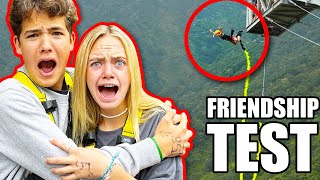 TESTING My Daughters EMOTIONAL BOND of FRIENDSHIP Jazzy amp Shae Bungee Jump [upl. by Ysied]