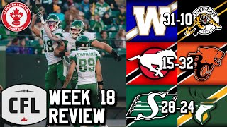 Week 18 Review 2024 CFL Season [upl. by Sonstrom519]