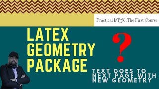 Latex Geometry Package New Geometry Starts a new page [upl. by Gadmon654]