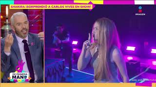 Shakira SORPRENDIÓ a Carlos Vives en show y le CAMBIÓ la letra a ‘La bicicleta’  De Primera Mano [upl. by Neetsyrk]