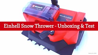 Einhell 36V PXC Brushless Snow Blower  GEST 3640 Li ESolo [upl. by Krucik]