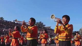 2018 Tournament of Roses Parade Off Camera Footage  Kyoto Tachibana High School Green Band edited [upl. by Hulburt]