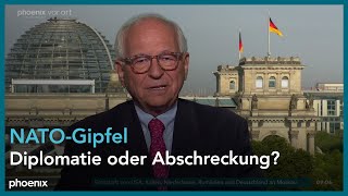 phoenix tagesgespräch mit Wolfgang Ischinger zum NATOGipfel am 100724 [upl. by Aldora]