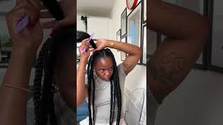 Diy jumbo box braids jumbobraids boxbraids [upl. by Nivrae246]