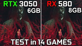 RTX 3050 6GB vs RX 580  Test in 14 Games [upl. by Woodsum379]