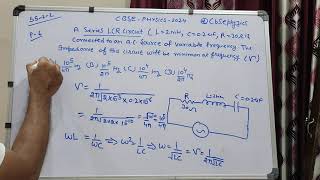 A series LCR circuit L 2 mH C  0·2 F and R  30 is connected to an ac source of variable freq [upl. by Lareena15]