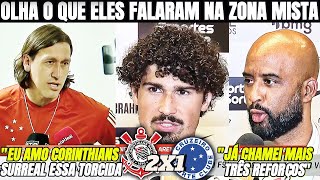 OLHA OQUE CÁSSIO RAMALHO E FABINHO FALARAM NA ZONA MISTA DO TIMÃO PÓS JOGO CORINTHIANS 2X1 CRUZEIRO [upl. by Nahtanoj137]