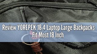 Review YOREPEK 184 Laptop Large Backpacks Fit Most 18 Inch Laptop with USB Charger PortTSA Friendl [upl. by Inar]