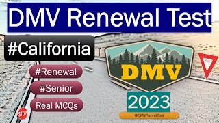 California DMV Renewal Test for Seniors  Renewal 2023 Official Test Paper Reviewed [upl. by Delora]