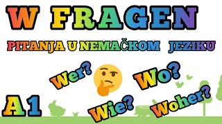 A1 LEKCIJA 14● W FRAGEN ● PITANJA U NEMACKOM JEZIKU [upl. by Lexi]