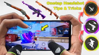 One tap headshot tips and tricks with handcam tutorial free fire [upl. by Ynohtnaluap]