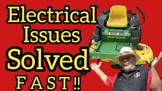 No Start No Click Electrical Issues on a John Deere Zero Turn [upl. by Ecargyram724]