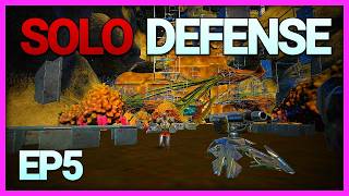 SOLO DEFENDING My OP BASE  Rifles Solo Ark PVP [upl. by Kinny]