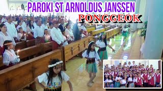 MISA Komuni Pertama Gereja St Arnoldus Janssen Ponggeok katolik gerejakatolik manggaraiterbaru [upl. by Kimon]