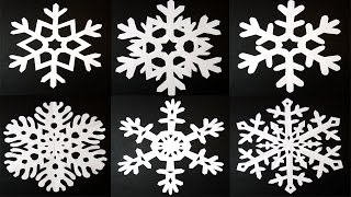 How to make 6 pointed PAPER SNOWFLAKES EASY and AMAZING results By Art Tv [upl. by Enner]