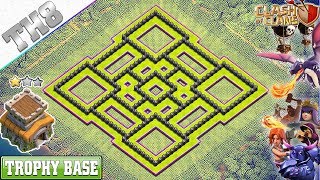 NEW BEST Town Hall 8 TH8 HybridTrophy Base COPY Link TH8 Base Defense  Clash of Clans [upl. by Aitram]