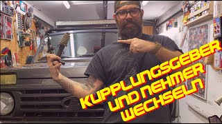 Kupplungsgebernehmerzylinder wechseln Lada Niva [upl. by Adnolaj80]