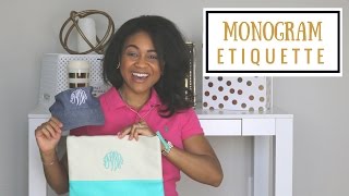 The Ultimate Monogram Etiquette Guide [upl. by Nnylsoj]