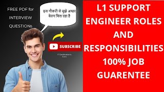 L1 Support Engineer Roles and Responsibilities  L1 Support Engineer Kya karta hai support [upl. by Iramohs328]