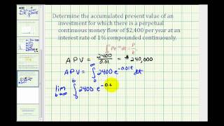 Ex Present Value of Perpetual Money Flow [upl. by Enirehtac]