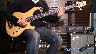 Music Force PRS SE Kingfisher Bass Slap Demo [upl. by Iztim]